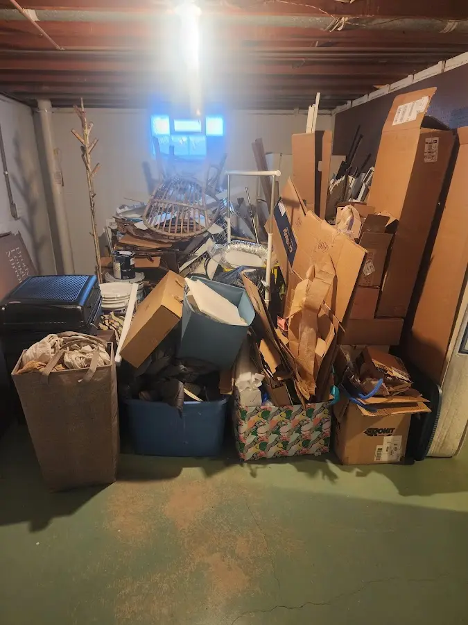 Roll-off dumpster container at job site for Yard Waste Dumpster Rental in Wildwood